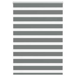 Berkfield Home Elegant Zebra Blind Dark Grey 115x100 cm Fabric Width 110.9 cm Po - thumbnail 2