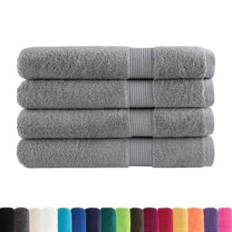 Berkfield Home Premium Towels SOLUND 4pcs Grey 100x200cm 600gsm - thumbnail 3