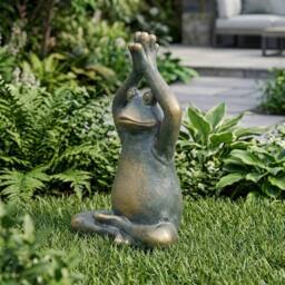 Garden Greatness Peaceful Yoga Frog Garden Ornament - thumbnail 2