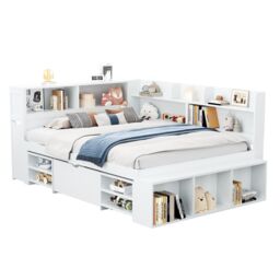 Matteo Children's Bed, Multifunctional Children's Bed With Drawers in Beige - thumbnail 6