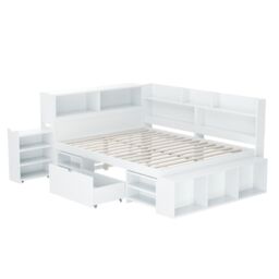 Matteo Children's Bed, Multifunctional Children's Bed With Drawers in Beige - thumbnail 9