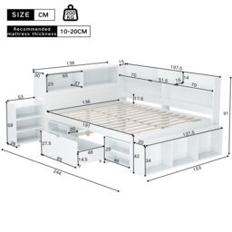 Matteo Children's Bed, Multifunctional Children's Bed With Drawers in Beige - thumbnail 7
