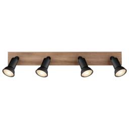 Netlighting Drew Ceiling Spotlight Bar Dark Brown 4x GU10 - thumbnail 4