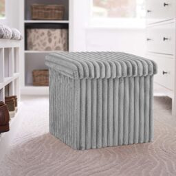 GAVENO CAVAILIA Storage Bench Box in Grey - Size: 1 Seater - thumbnail 3