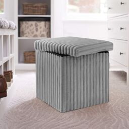 GAVENO CAVAILIA Storage Bench Box in Grey - Size: 1 Seater - thumbnail 2