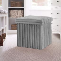 GAVENO CAVAILIA Storage Bench Box in Grey - Size: 1 Seater - thumbnail 1