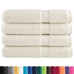 Berkfield Home Premium Towels SOLUND 4 pcs Cream 100x200 cm 600 gsm - thumbnail 2