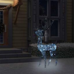 Berkfield Home White Acrylic Reindeer Christmas Decoration 140 LEDs 120 cm Cold White
