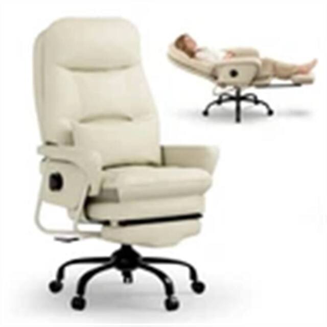 Nordara Beige-Ergonomic Office Chair with Lumbar Support in Beige - Size: 100 cm - image 1
