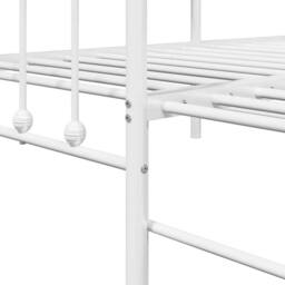 Berkfield Home Daybed Frame with Trundle - White, 80x200 cm, Steel in White - Size: 80x200 cm - thumbnail 9