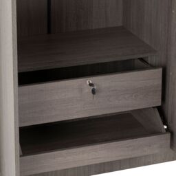 Seconique Lisbon 3 Door Wardrobe in Charcoal - thumbnail 3