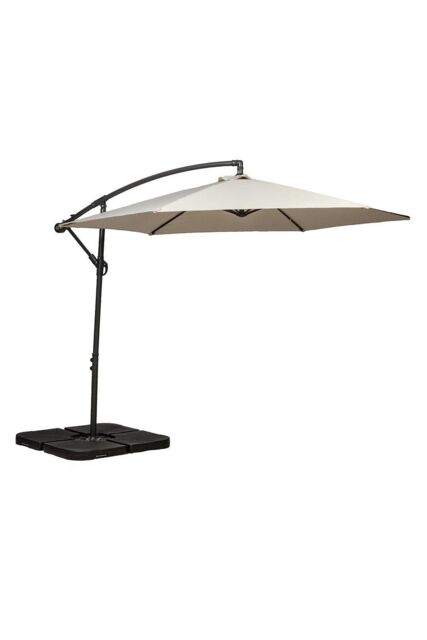 Royalcraft 3m Standard Cantilever Powder Coated Parasol with Cross Stand in Ivory - image 1