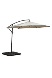 Royalcraft 3m Standard Cantilever Powder Coated Parasol with Cross Stand in Ivory - thumbnail 1