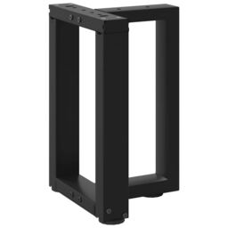 Berkfield Home Coffee Table Legs T-Shaped¬†2 pcs Black 38x25x(42-43) cm Steel - thumbnail 4