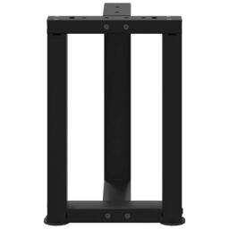 Berkfield Home Coffee Table Legs T-Shaped¬†2 pcs Black 38x25x(42-43) cm Steel - thumbnail 6