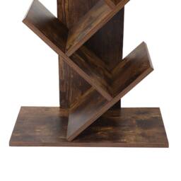 Levede Bookshelf Tree Bookcases Book Storage Wooden 8 Tier Home Display Stand in Brown - thumbnail 5