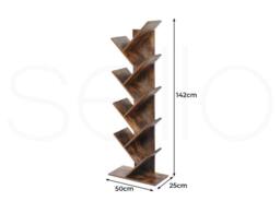 Levede Bookshelf Tree Bookcases Book Storage Wooden 8 Tier Home Display Stand in Brown - thumbnail 9