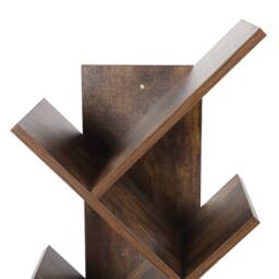Levede Bookshelf Tree Bookcases Book Storage Wooden 8 Tier Home Display Stand in Brown - thumbnail 6