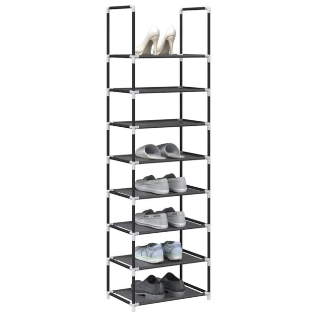 Berkfield Home Shoe Rack 8-Tier Black 44x28x145 cm Non-woven Fabric - Size: 44 x 28 x 145 cm - image 1