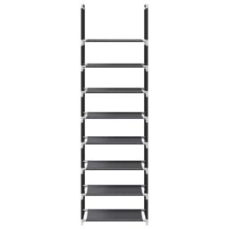 Berkfield Home Shoe Rack 8-Tier Black 44x28x145 cm Non-woven Fabric - Size: 44 x 28 x 145 cm - thumbnail 5