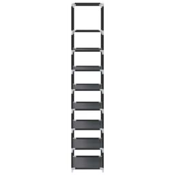 Berkfield Home Shoe Rack 8-Tier Black 44x28x145 cm Non-woven Fabric - Size: 44 x 28 x 145 cm - thumbnail 6