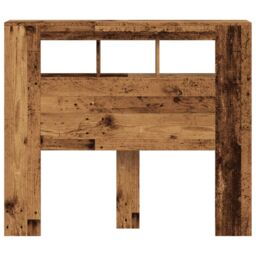 Berkfield Home LED Headboard Old Wood 120x18.5x103.5 cm Engineered Wood in Brown - thumbnail 6