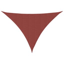 Berkfield Home Sunshade Sail Oxford Fabric Triangular 5x7x7 m Terracotta in Brown - thumbnail 2