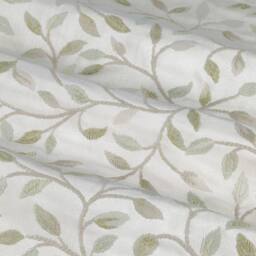 Voyage Maison Cervino Jacquard Pencil Pleat Curtain Pair in Green - Size: 229 cm width x 183 cm drop - thumbnail 6
