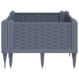 Berkfield Home Garden Planter with Pegs Blue Grey 42.5x42.5x28.5 cm PP - thumbnail 5