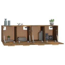 Berkfield Home Wall Cabinets 2 pcs Smoked Oak 60x36.5x35 cm Engineered Wood in Brown - thumbnail 5