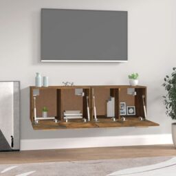 Berkfield Home Wall Cabinets 2 pcs Smoked Oak 60x36.5x35 cm Engineered Wood in Brown - thumbnail 3