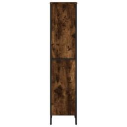 Berkfield Home Bookcase Smoked Oak 50x31x137.5 cm Engineered Wood in Brown - thumbnail 5