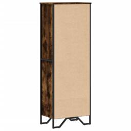 Berkfield Home Bookcase Smoked Oak 50x31x137.5 cm Engineered Wood in Brown - thumbnail 6
