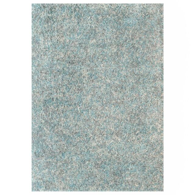 Kukoon Duck Egg Silver Super Soft Shaggy Area Rug in Duck Egg Blue - Size: 120 cm x 170 cm - image 1