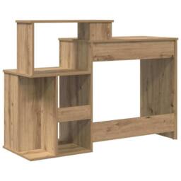 Berkfield Home Elegant Desk with Storage Artisan Oak 120.5x44x88.5 cm Engineered Wood in Brown - thumbnail 8