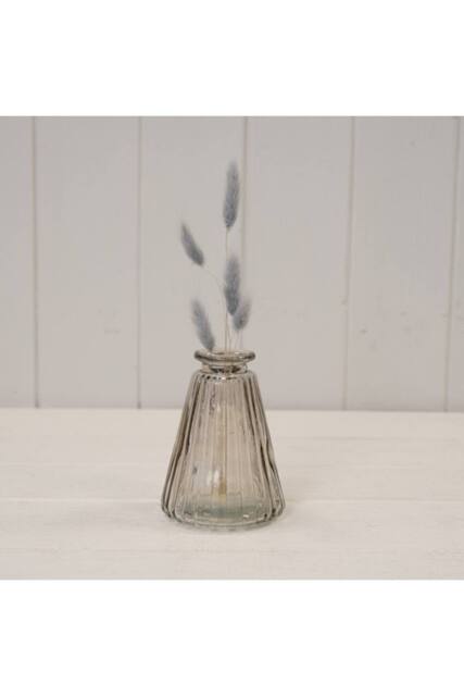 KDMD Smokey Brown Glass Ribbed Bottle - image 1