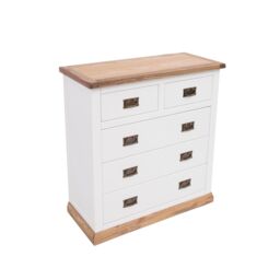 Cabinet Bits Tropea 5 Drawer Chest of Drawers Bras Drop Handle in Off-White - thumbnail 3