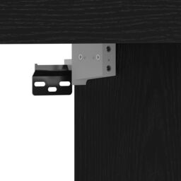 Berkfield Home TV Cabinet Wall-Mounted Black Oak 152x22x113 cm - Size: 152 x 22 x 113 cm - thumbnail 9