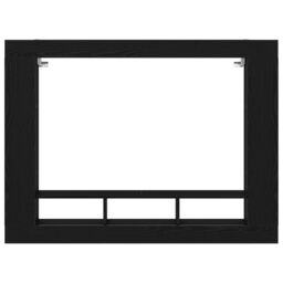 Berkfield Home TV Cabinet Wall-Mounted Black Oak 152x22x113 cm - Size: 152 x 22 x 113 cm - thumbnail 5
