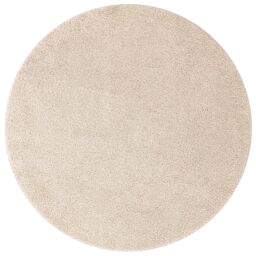 Berkfield Home Shaggy Rug with Latex Backing Cream √∏120 cm - Size: Medium - thumbnail 2