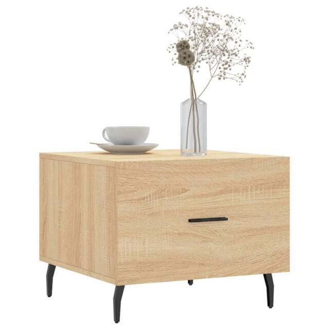 Berkfield Home Decorative Coffee Table Sonoma Oak 50x50x40 cm Engineered Wood in Light Brown - Size: 50 x 50 x 40 cm - image 1