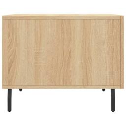 Berkfield Home Decorative Coffee Table Sonoma Oak 50x50x40 cm Engineered Wood in Light Brown - Size: 50 x 50 x 40 cm - thumbnail 7