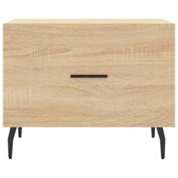 Berkfield Home Decorative Coffee Table Sonoma Oak 50x50x40 cm Engineered Wood in Light Brown - Size: 50 x 50 x 40 cm - thumbnail 5