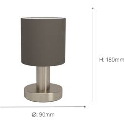 Loops Stylish Modern Satin Nickel Table Lamp for Elegant Home Lighting in Metallics - thumbnail 4