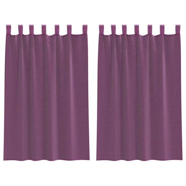 Berkfield Home Voile Curtains with Loops 2 pcs Purple 140x175 cm - image 1