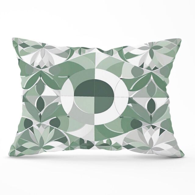 Warren Reed - Designer Geometric Pastel Green Cushions - Size: 60 cm x 60 cm - image 1