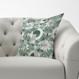 Warren Reed - Designer Geometric Pastel Green Cushions - Size: 60 cm x 60 cm - thumbnail 3