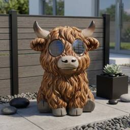Garden Greatness Lunaria Blinkin Highland Cow Solar Light - thumbnail 2
