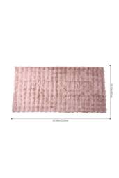 Living and Home Sleek Textured Plush Sofa Cover in Pink - Size: Large - thumbnail 8