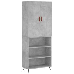Berkfield Home Highboard Concrete Grey 69.5x34x180 cm Engineered Wood - thumbnail 2